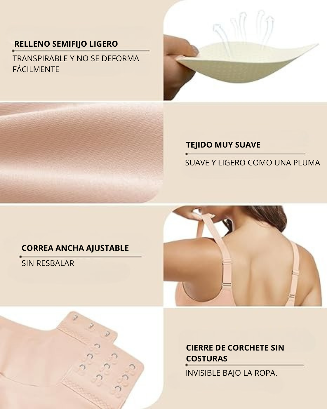 Sujetador Push-Up Suave y Cómodo sin Costuras (OFERTA 2X1)