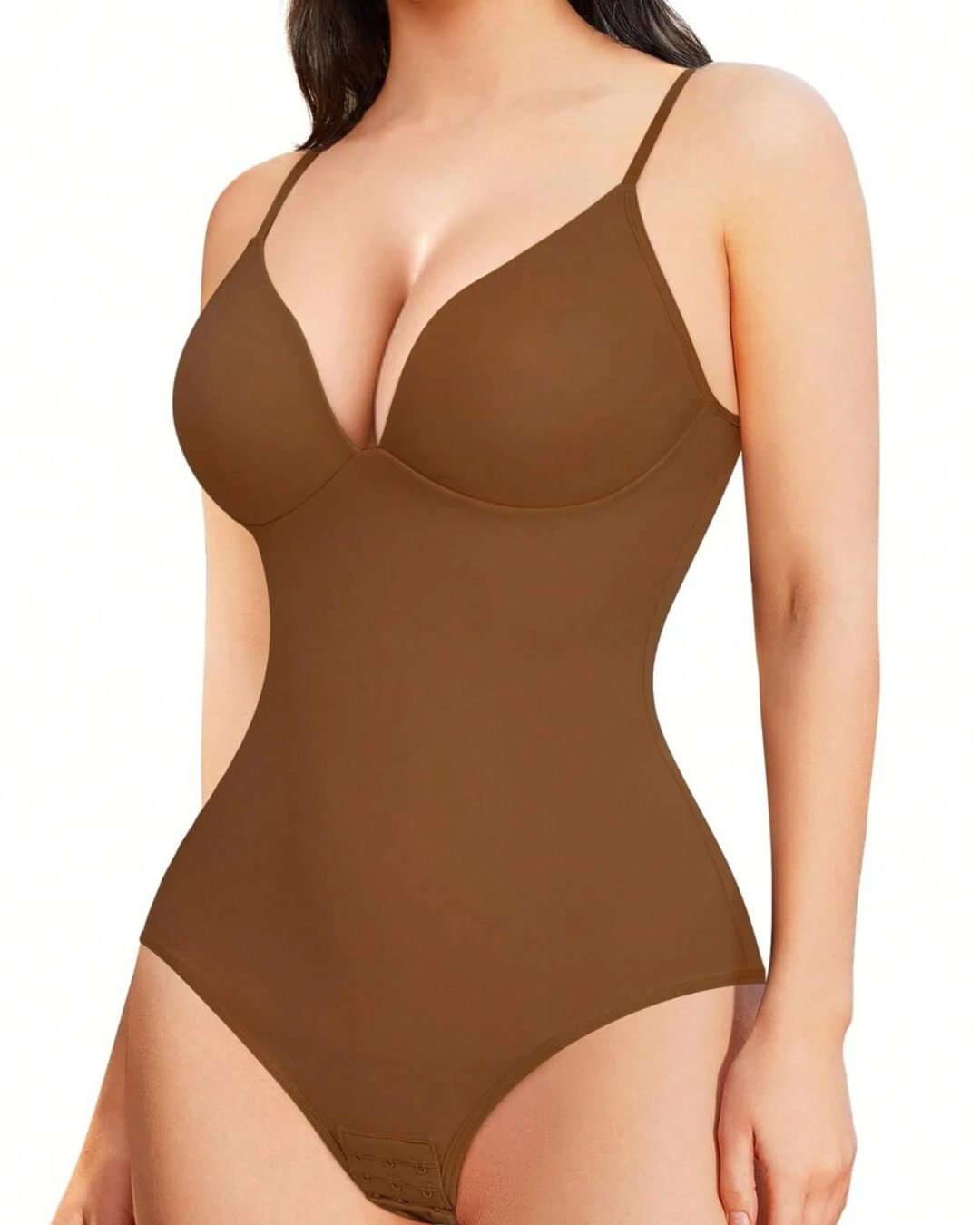 Body Reductor con Cuello en V y Control del Vientre