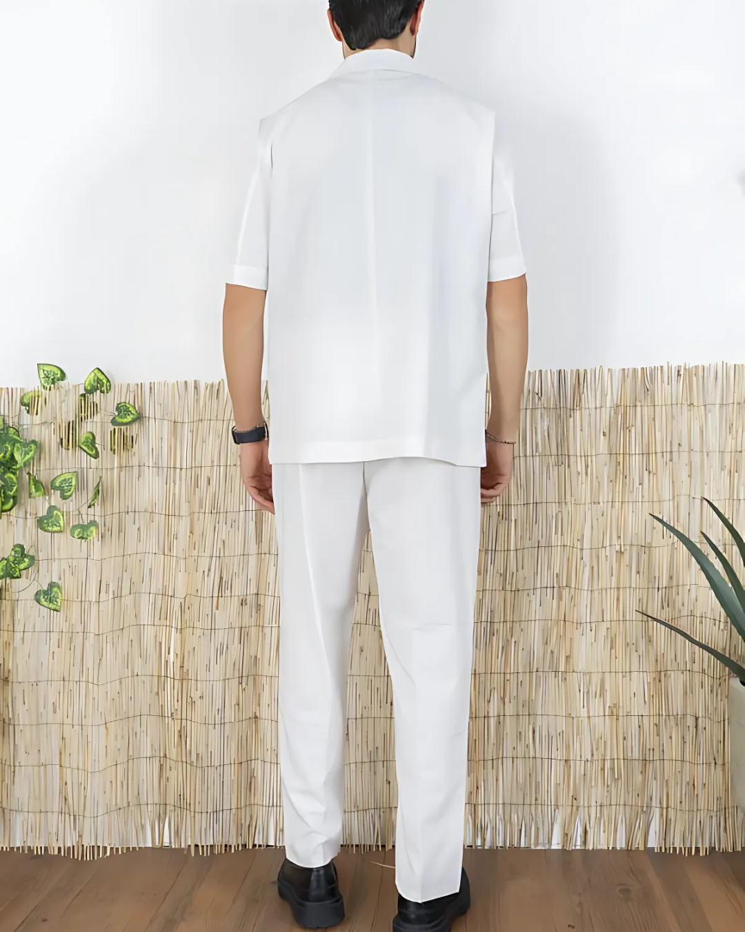 Conjunto Casual con Camisa Manga Corta y Pantalón para Hombre