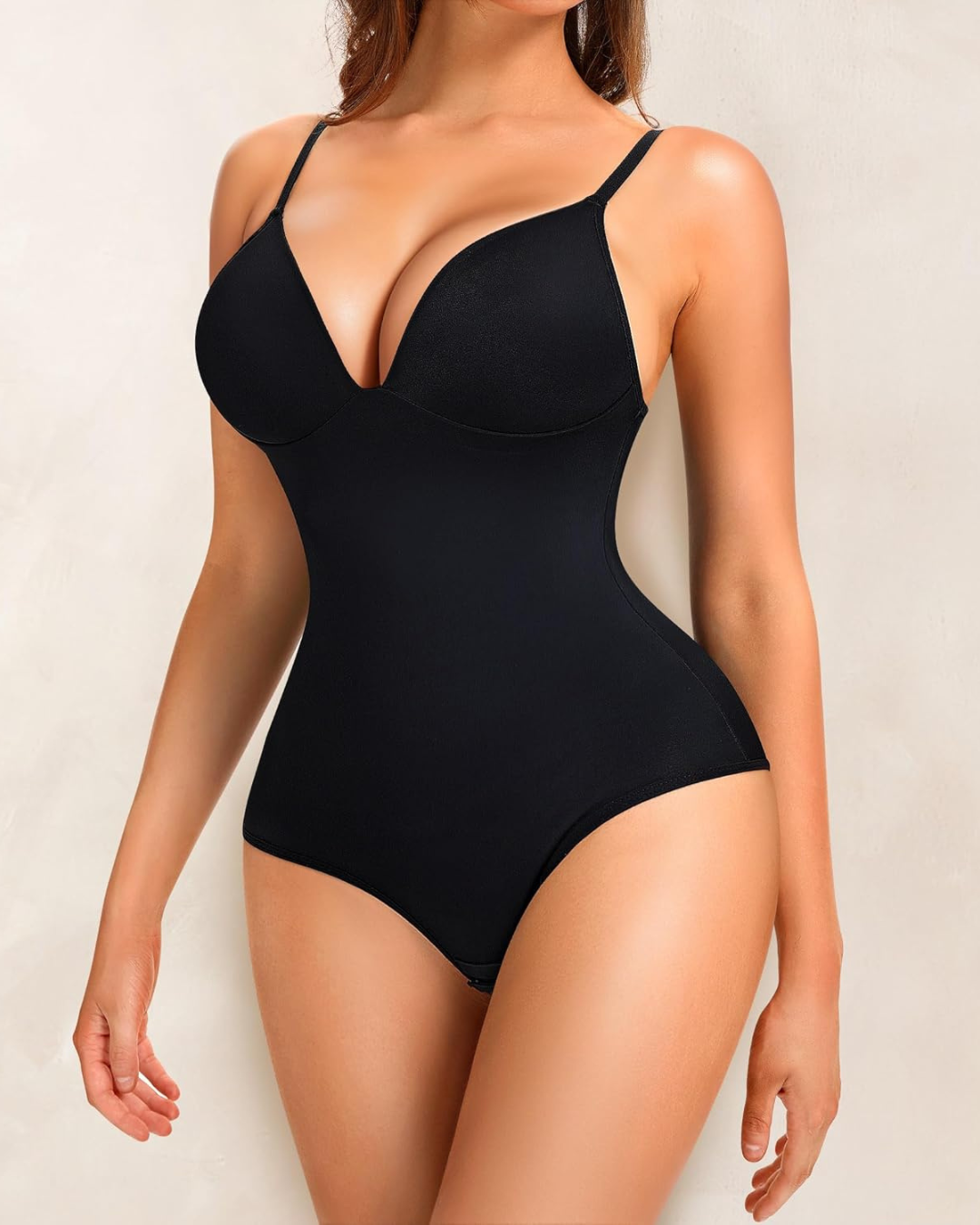 Body Reductor con Cuello en V y Control del Vientre