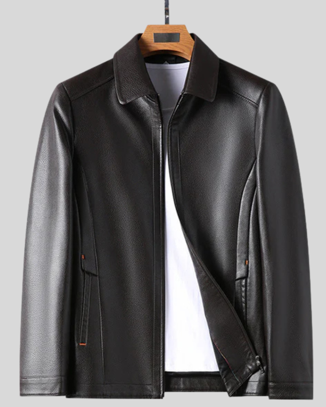 Chaqueta de Cuero Cálida para Hombre