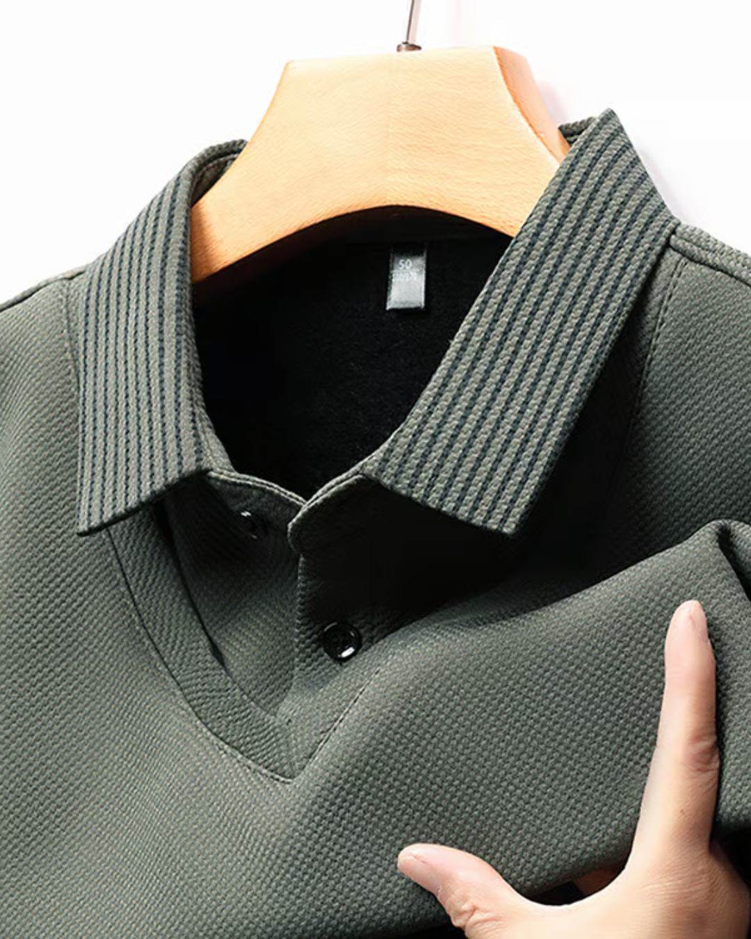 Camisa de Dos Piezas con Cuello Falso a Rayas para Hombres