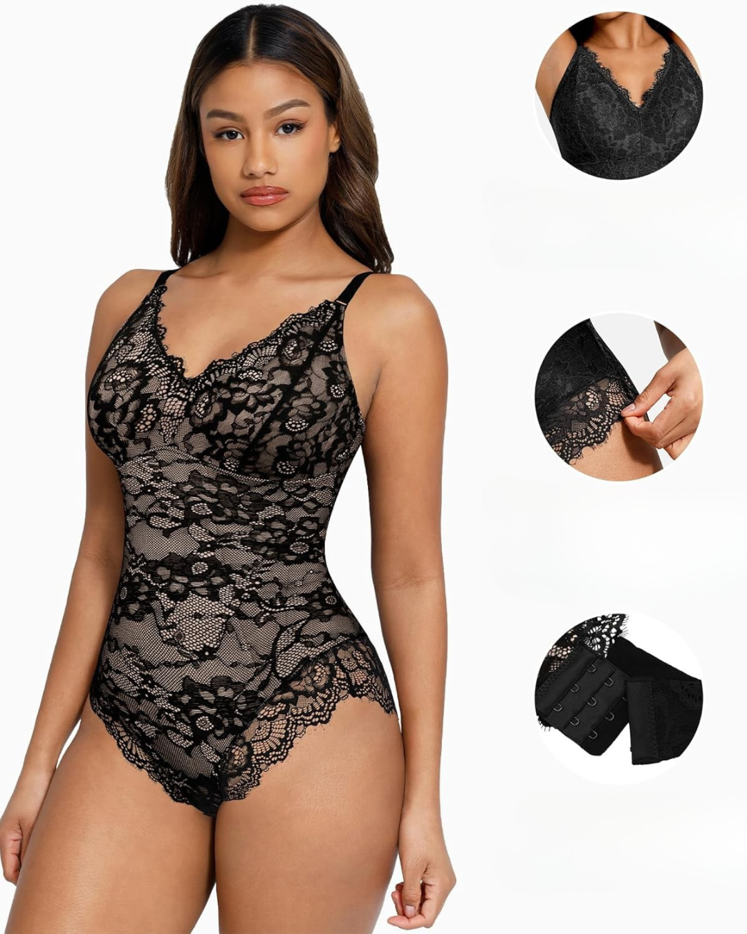 Body de Encaje para Realzar la Figura con Efecto Modelador y Diseño Elegante