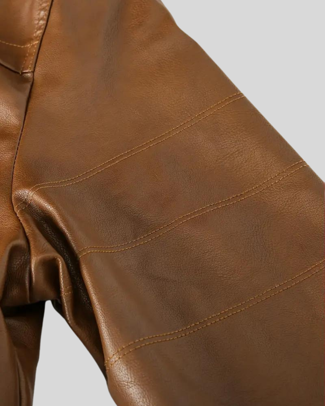 Chaqueta de Cuero con Capucha para Hombre®