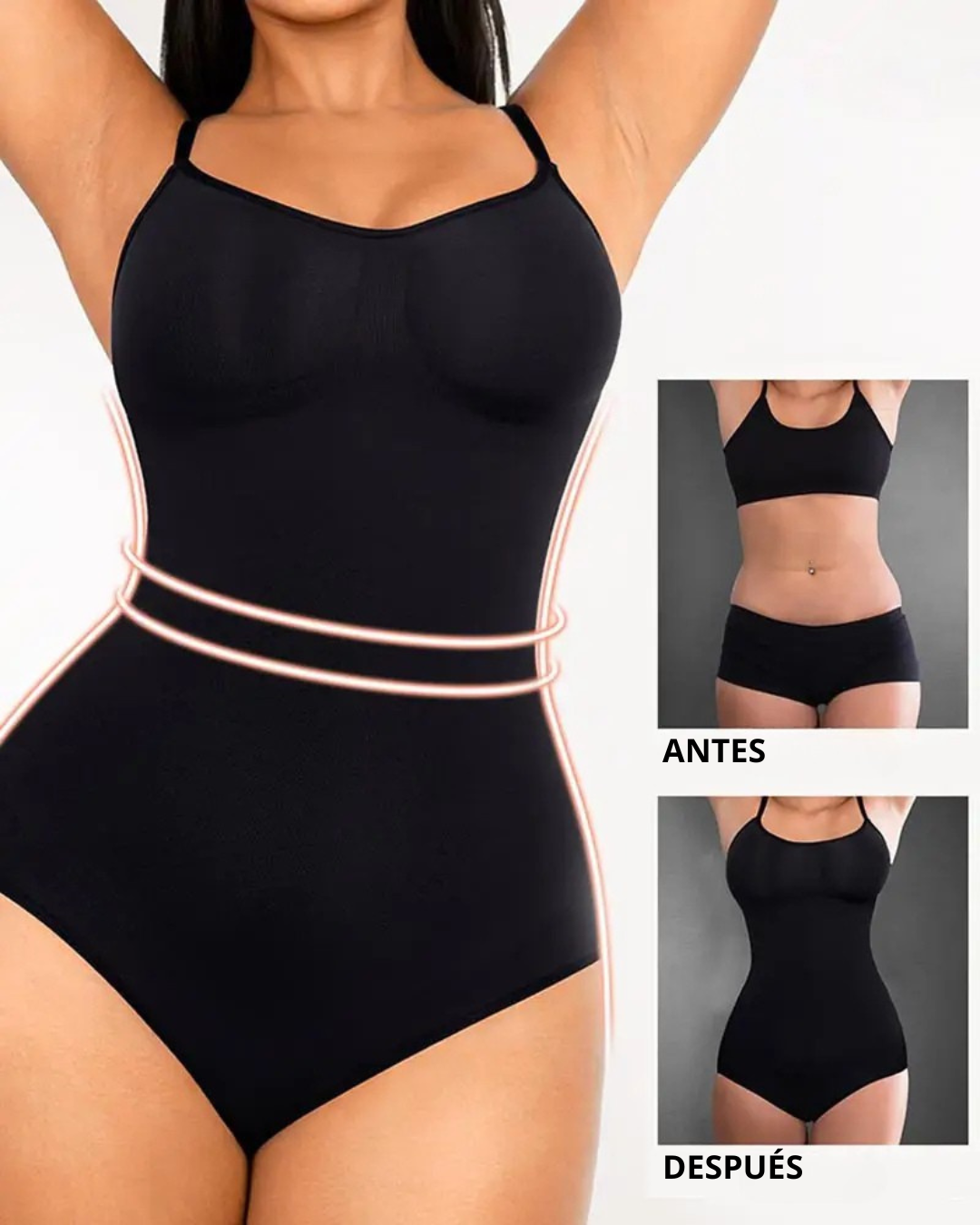 Body Moldeador sin Costuras y tirantes ajustables