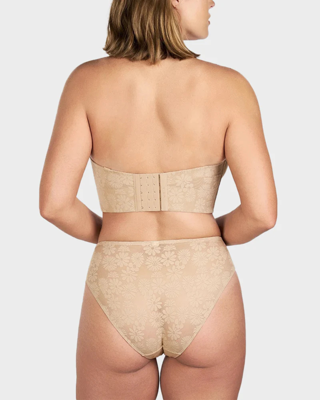 Sujetador Sin Tirantes Reforzado con Control y Diseño Floral
