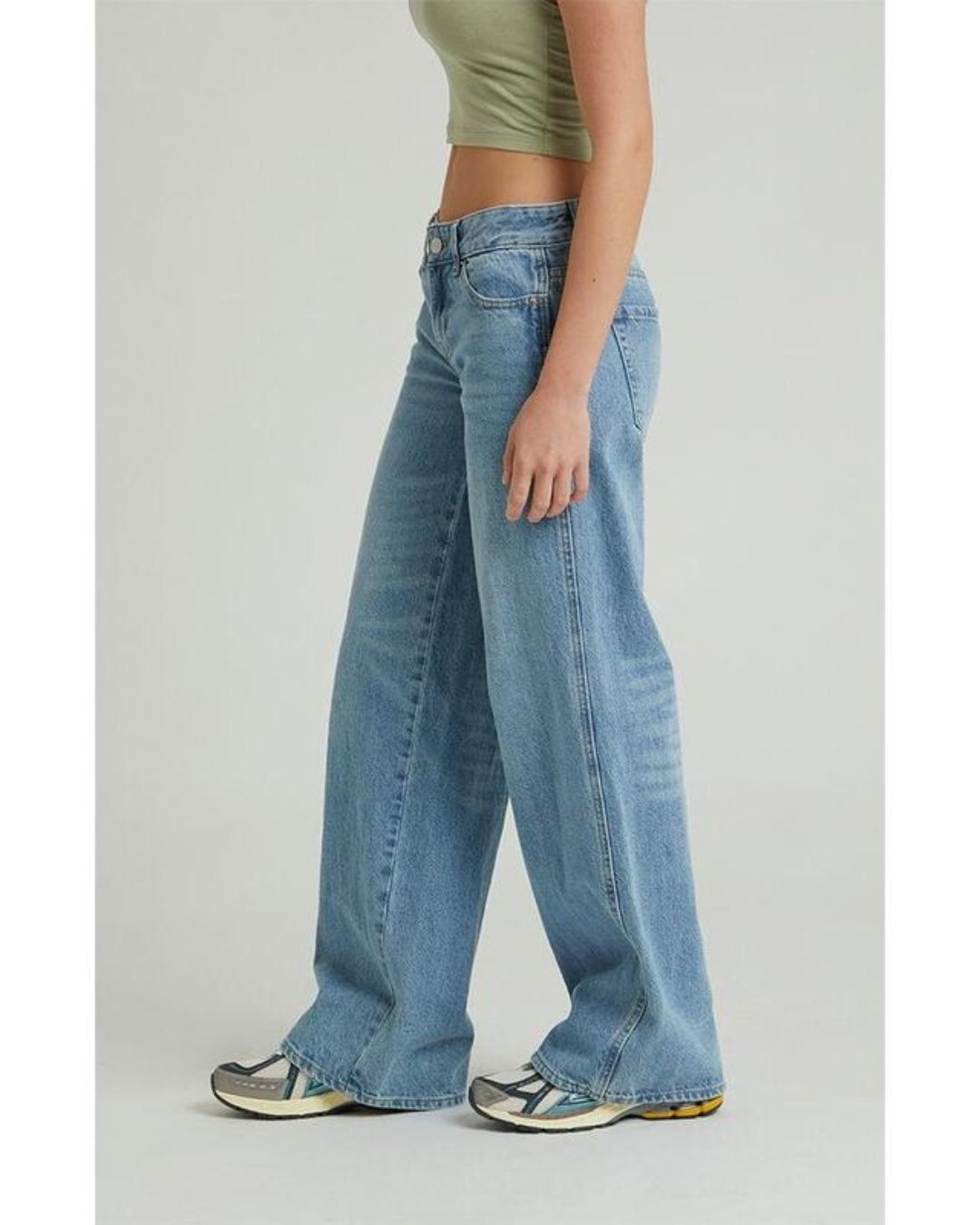 Pantalón Ancho de Cintura Baja para Mujer