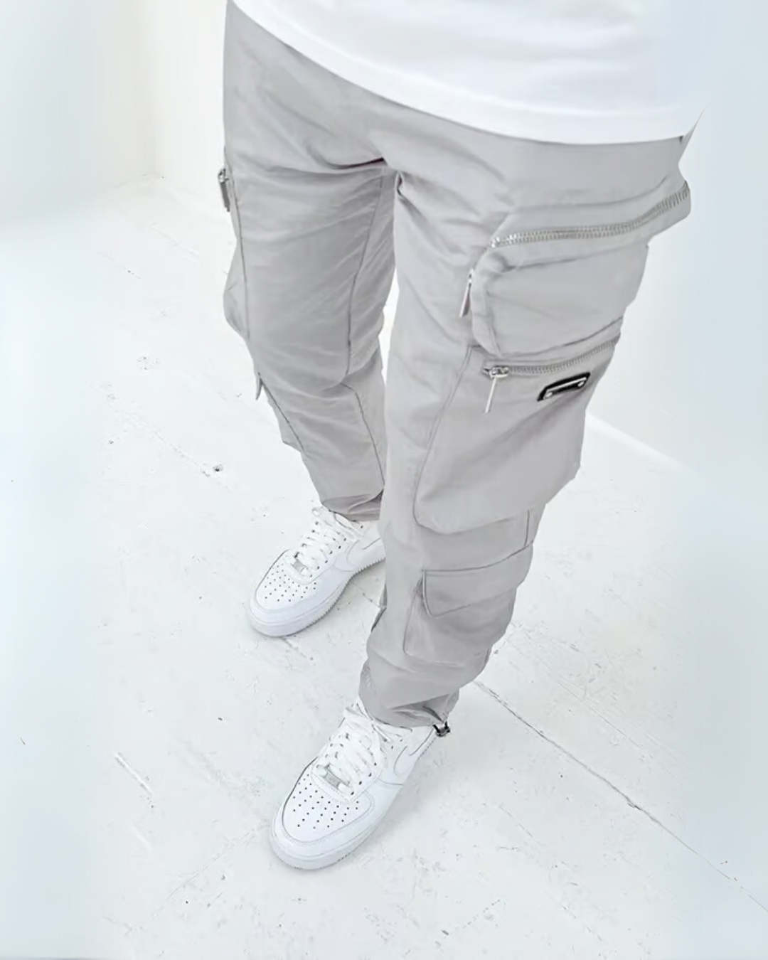 Pantalón Cargo con Bolsillos Multifunción para Hombre