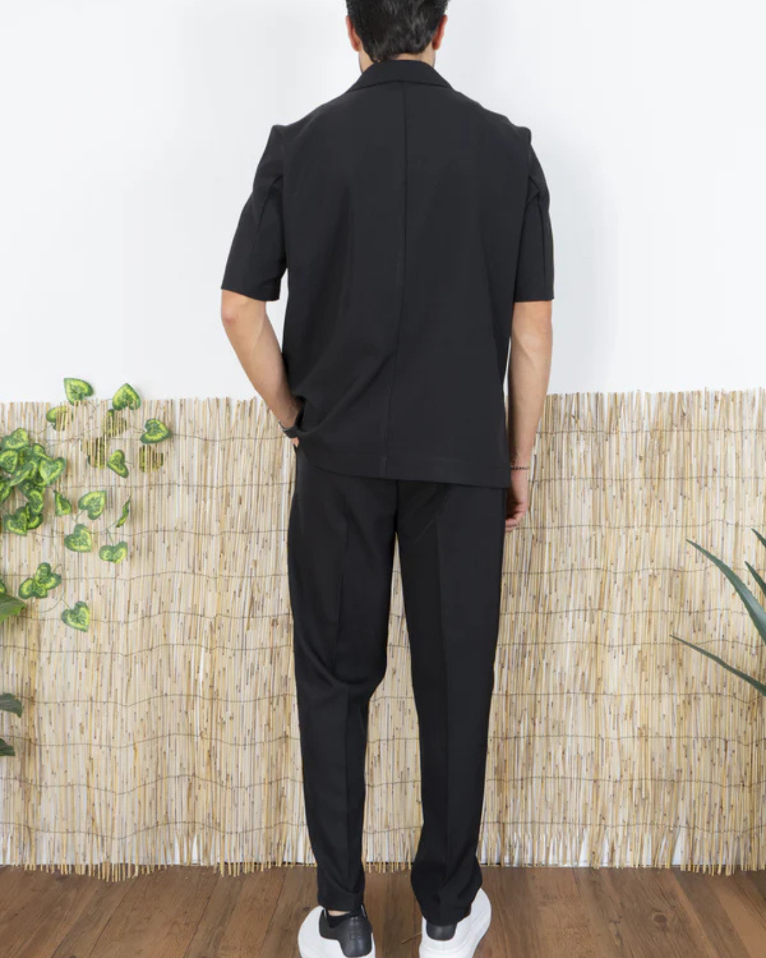 Conjunto Casual con Camisa Manga Corta y Pantalón para Hombre