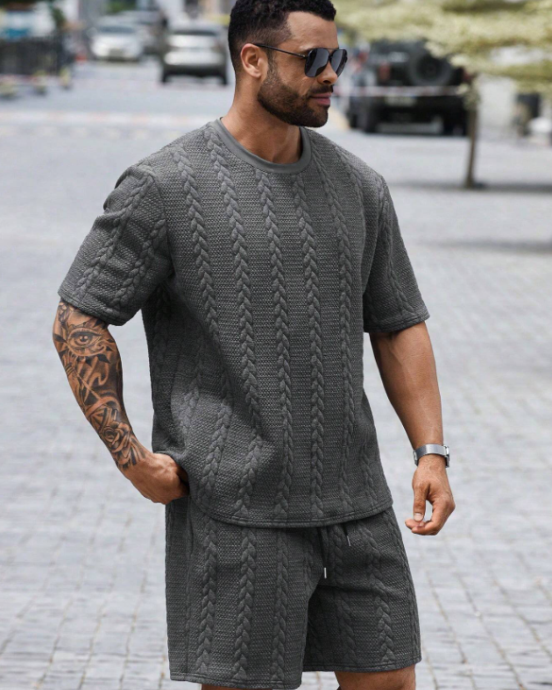 Conjunto de Textura Urbana para Hombre Estilo Moderno y Cómodo