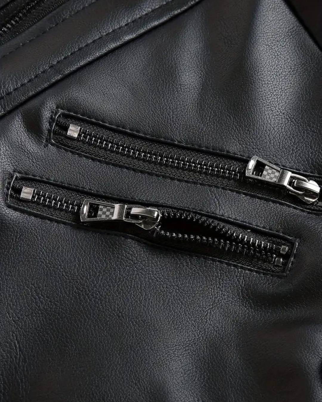 Chaqueta de Cuero con Capucha para Hombre®