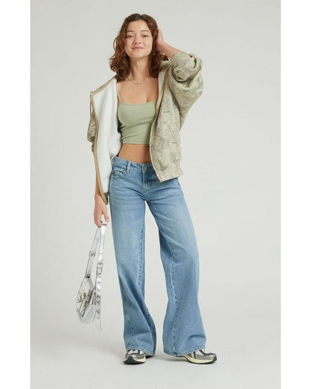 Pantalón Ancho de Cintura Baja para Mujer