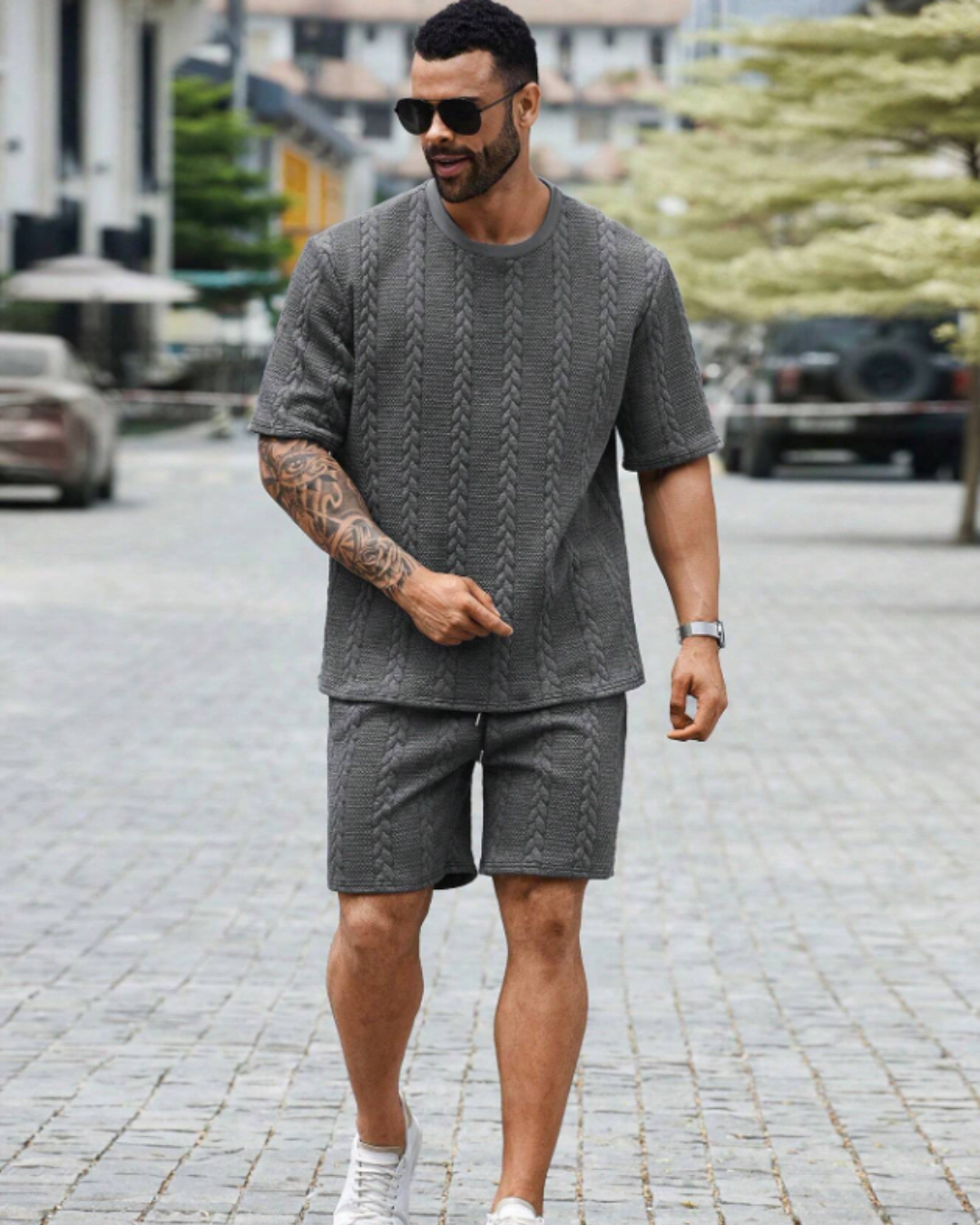 Conjunto de Textura Urbana para Hombre Estilo Moderno y Cómodo