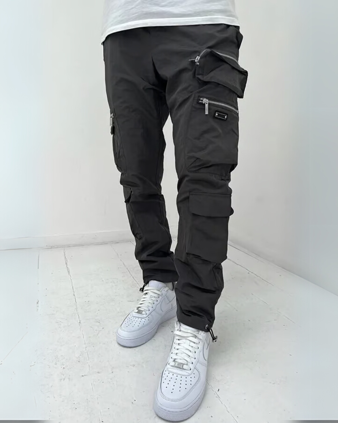 Pantalón Cargo con Bolsillos Multifunción para Hombre