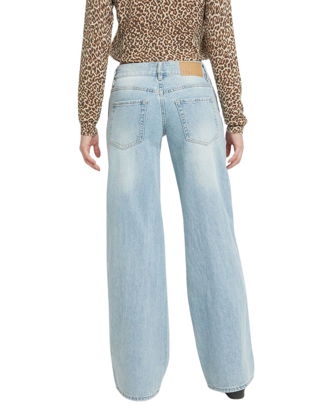 Pantalón de Corte Recto para Mujer con Efecto Desgastado y Rasgaduras Modernas