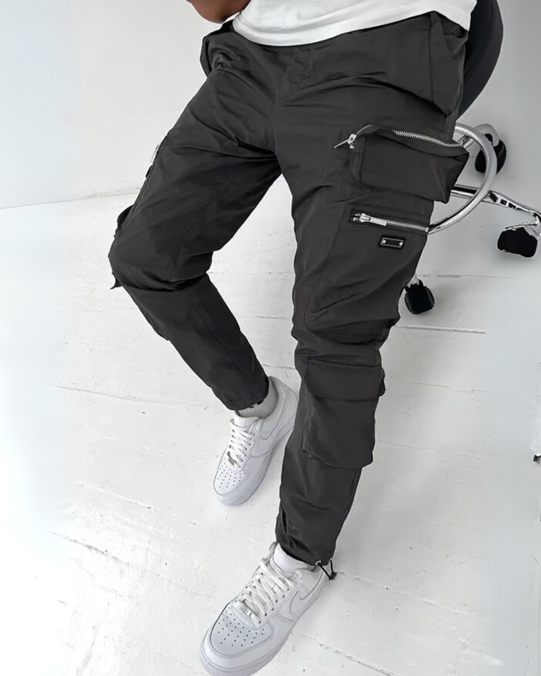 Pantalón Cargo con Bolsillos Multifunción para Hombre