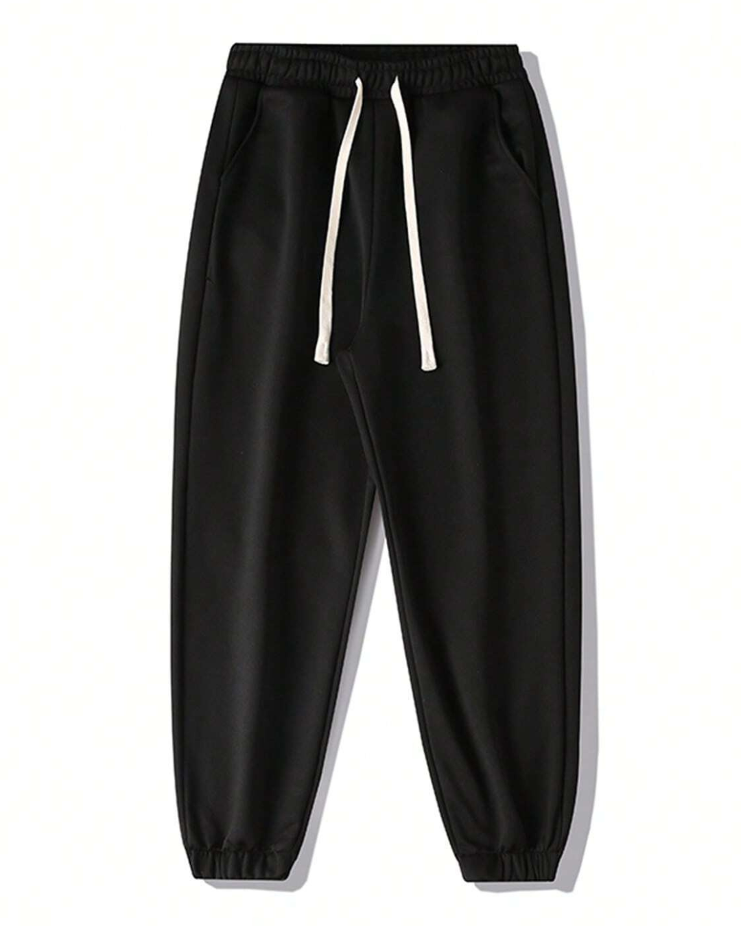 Pantalón de Tejido Polar para Hombre con Cintura Ajustable y Bolsillos Laterales
