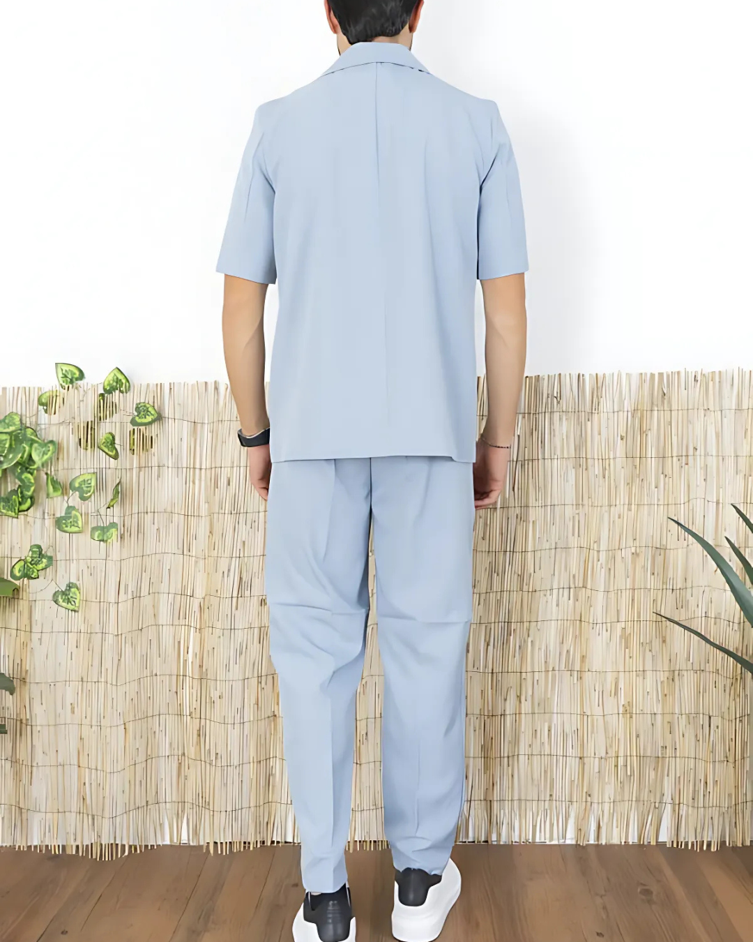 Conjunto Casual con Camisa Manga Corta y Pantalón para Hombre