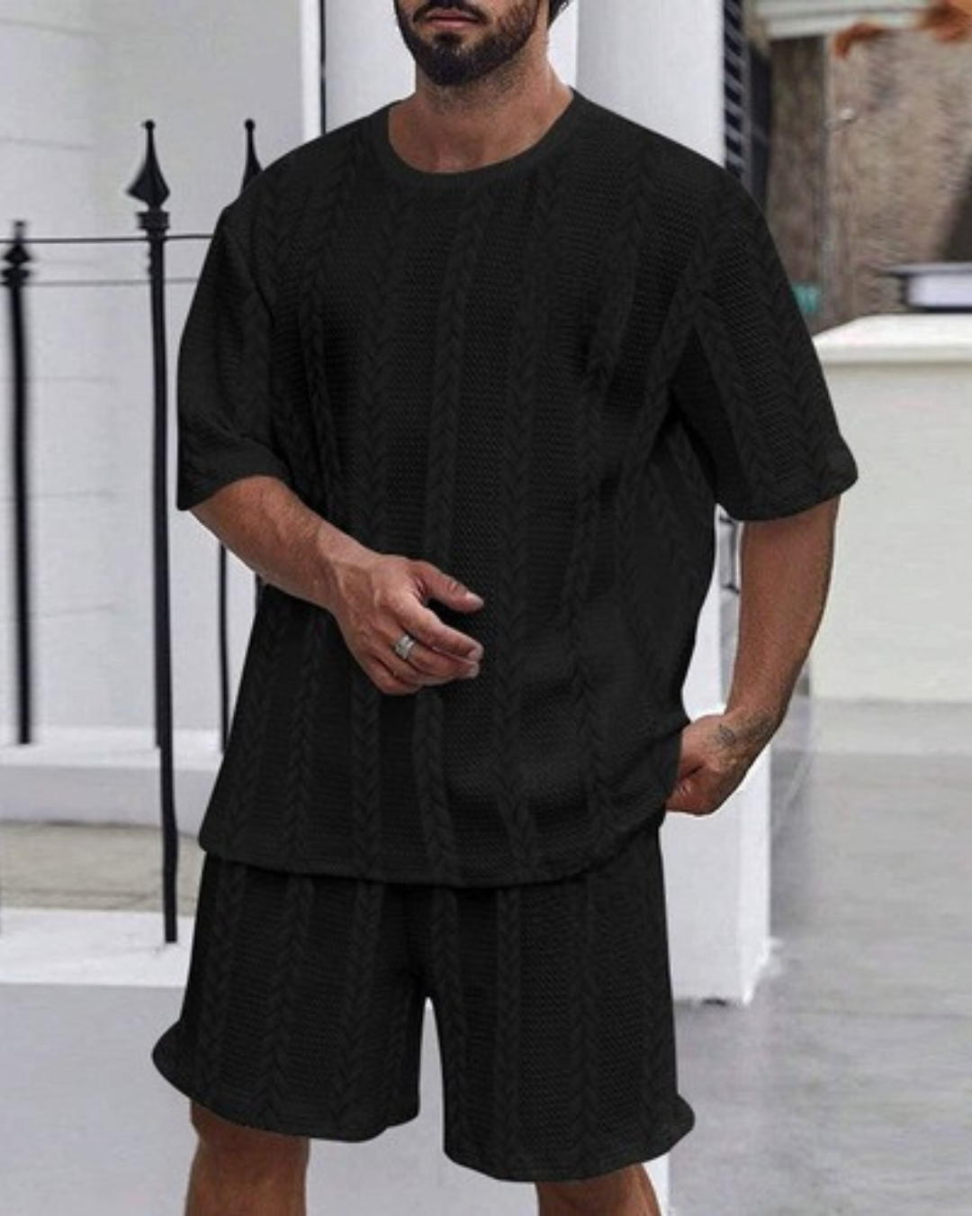 Conjunto de Textura Urbana para Hombre Estilo Moderno y Cómodo