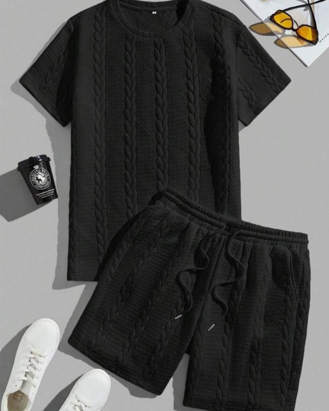 Conjunto de Textura Urbana para Hombre Estilo Moderno y Cómodo