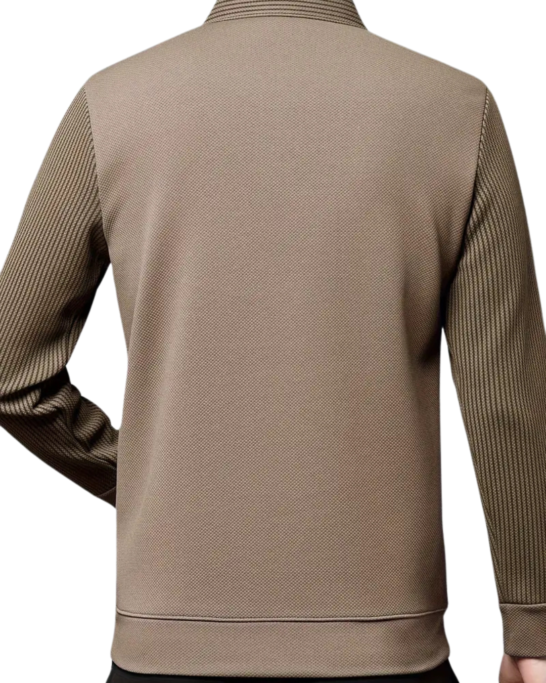 Camisa de Dos Piezas con Cuello Falso a Rayas para Hombres