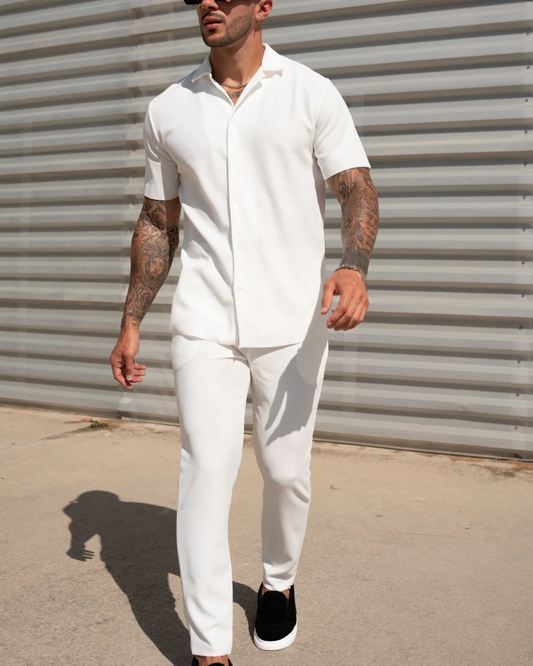 Conjunto Casual de Camiseta Manga Corta y Pantalón para Hombre