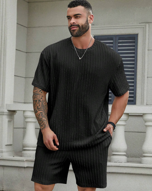 Conjunto Casual de Camiseta Manga Corta y Short para Hombre