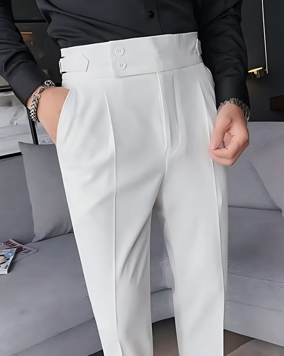 Pantalón Informal de Hombre en Colores Lisos