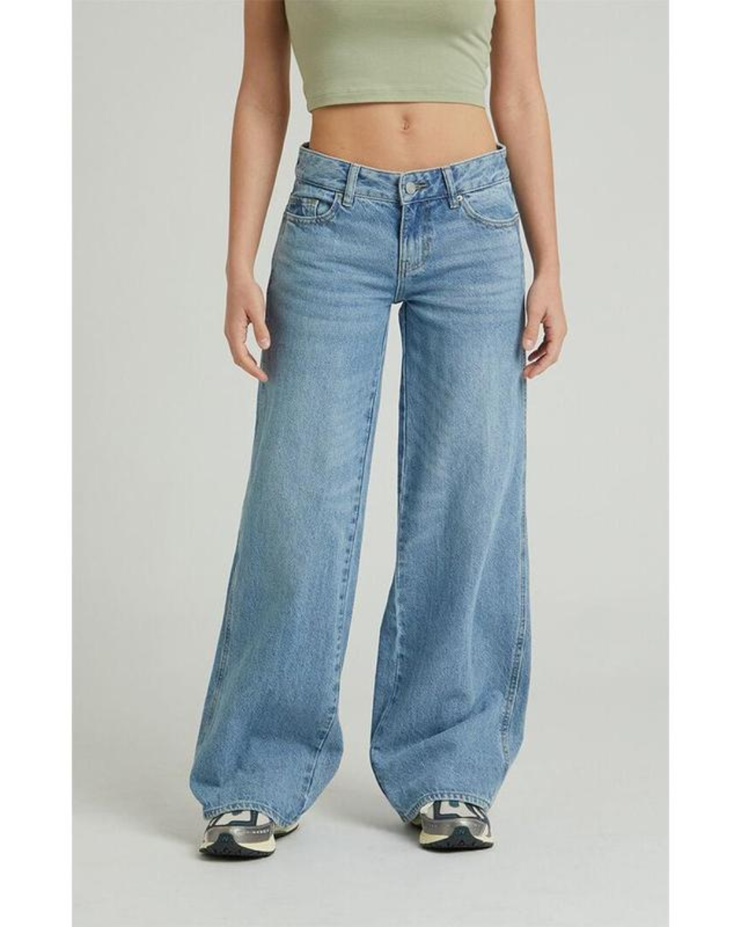 Pantalón Ancho de Cintura Baja para Mujer