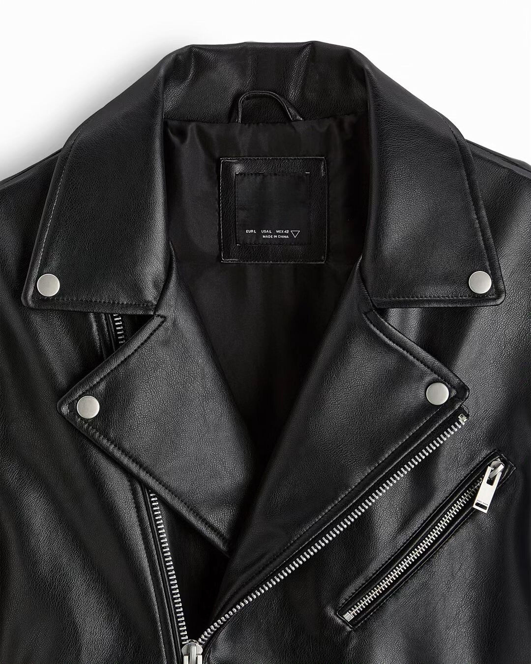 Chaqueta Clásica de Cuero con Solapa para Hombres®