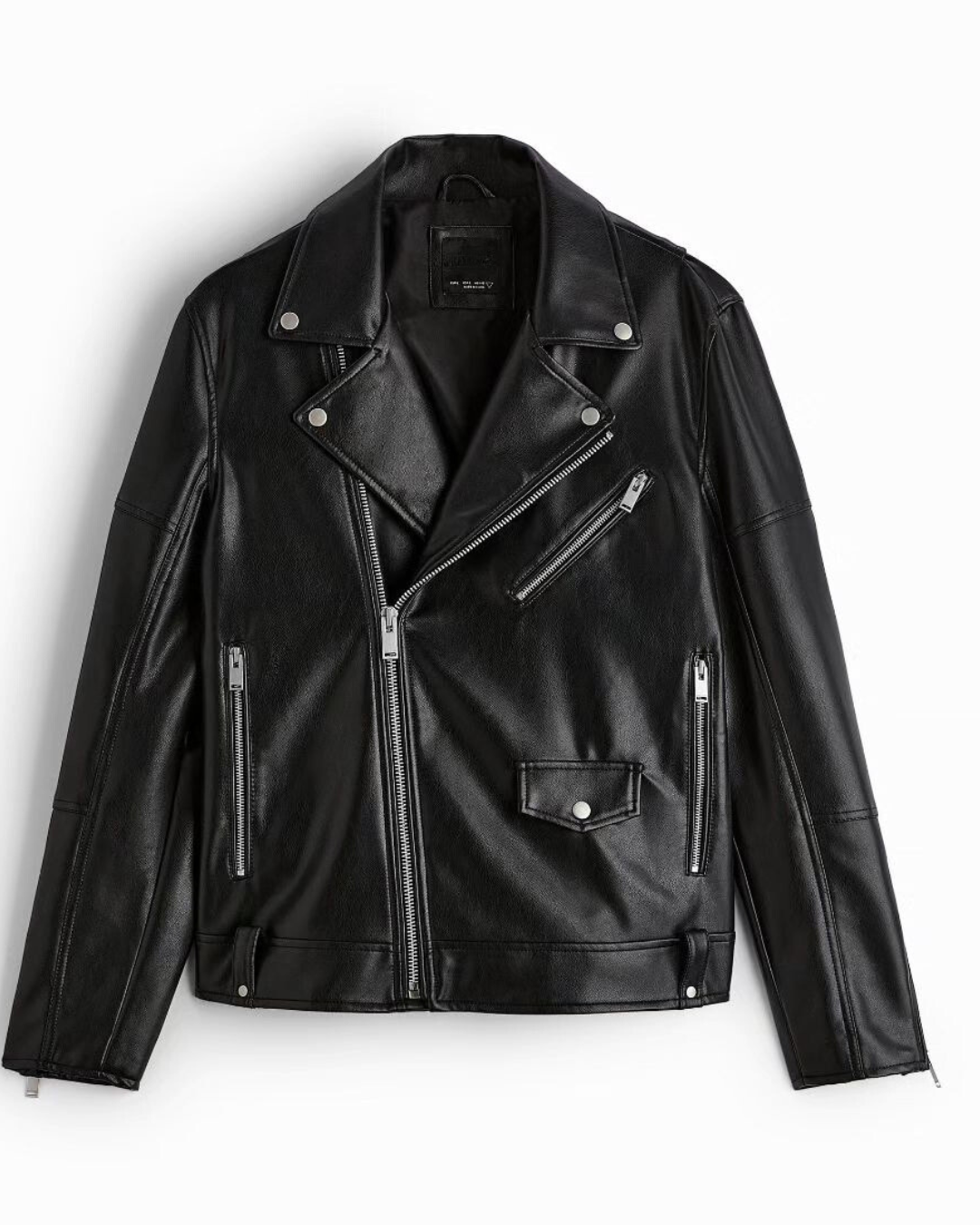 Chaqueta Clásica de Cuero con Solapa para Hombres®