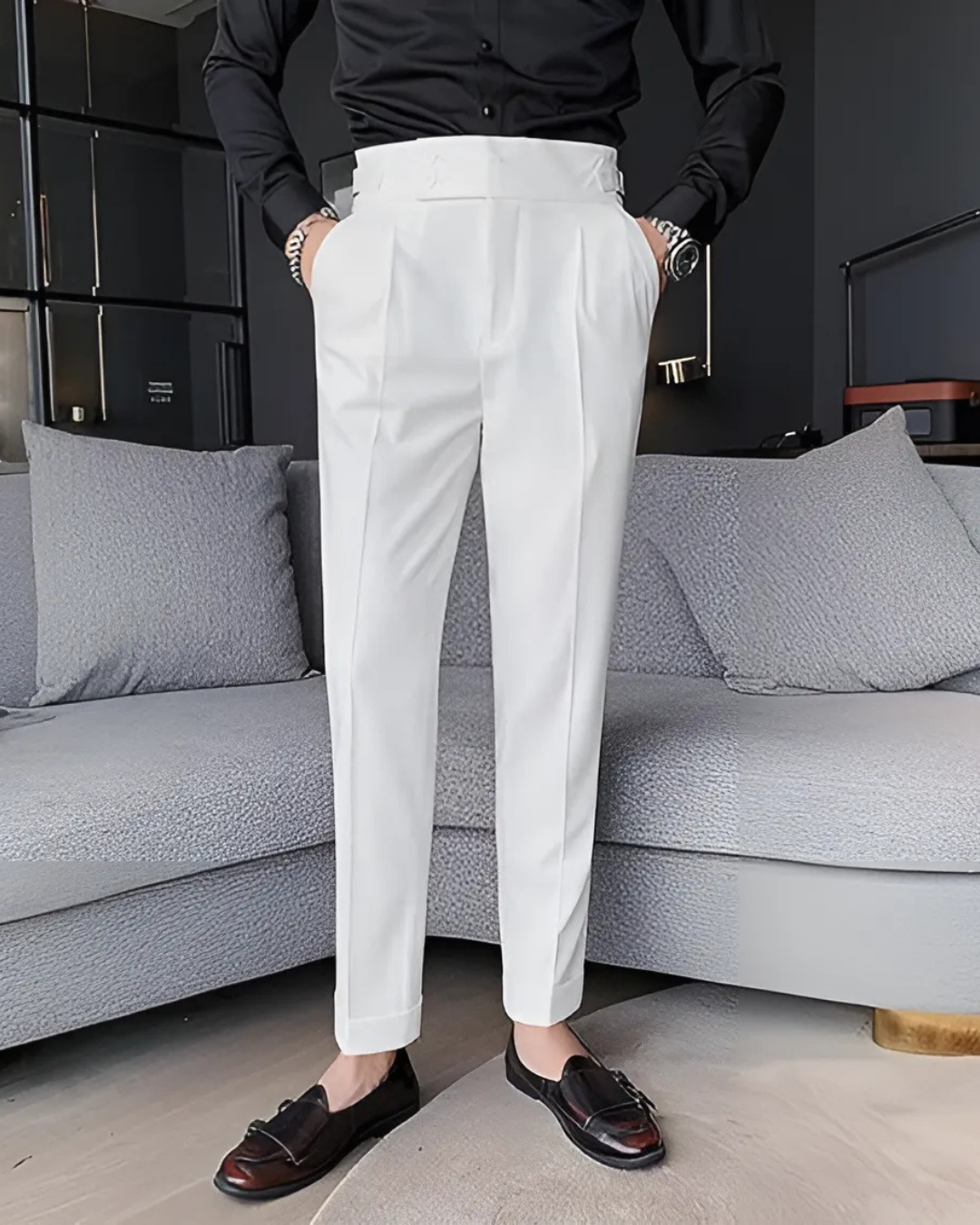 Pantalón Informal de Hombre en Colores Lisos