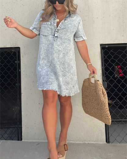 Vestido Camisero Lavado para mujer