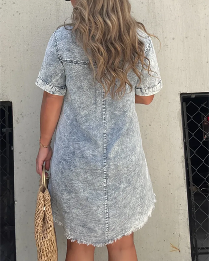 Vestido Camisero Lavado para mujer