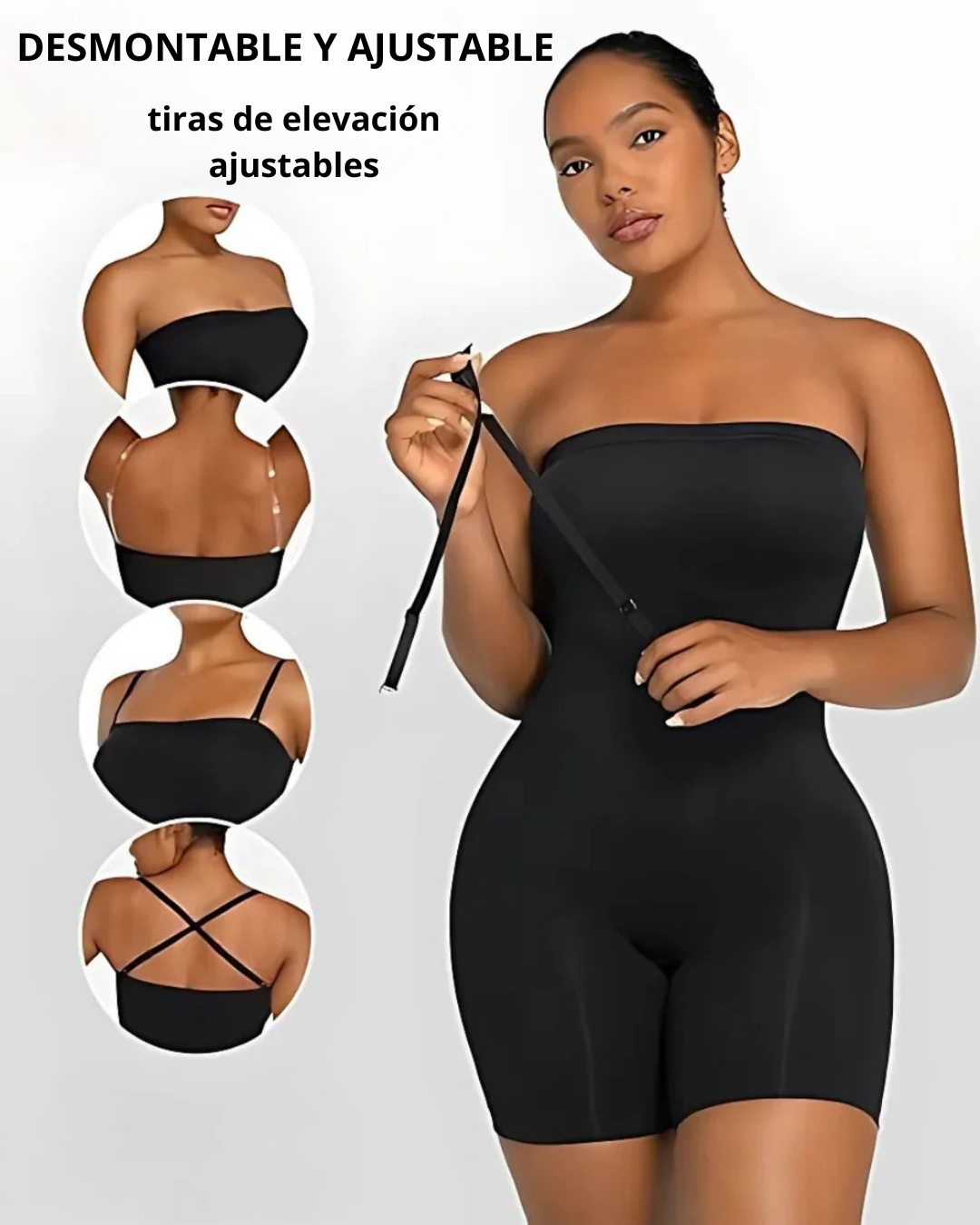 Faja Reductora sin Costuras para Mujer con Tirantes Extraíbles