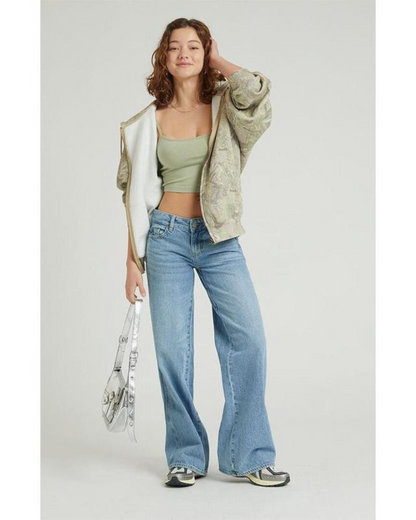 Pantalón Ancho de Cintura Baja para Mujer