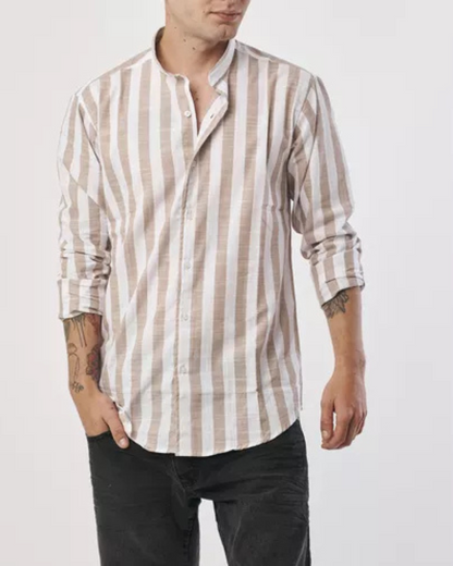 Camisa de Rayas Casuales para un Estilo Único y Sofisticado para Hombres