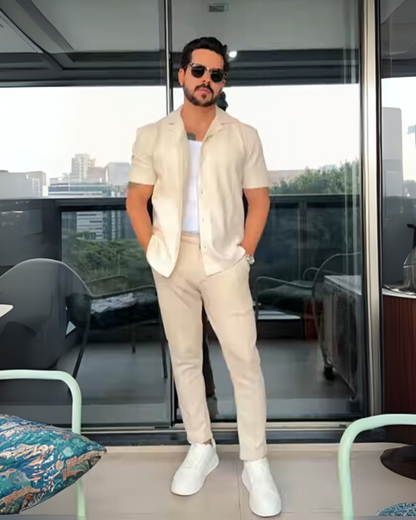 Conjunto de Camisa Manga Corta y Pantalón para Hombre