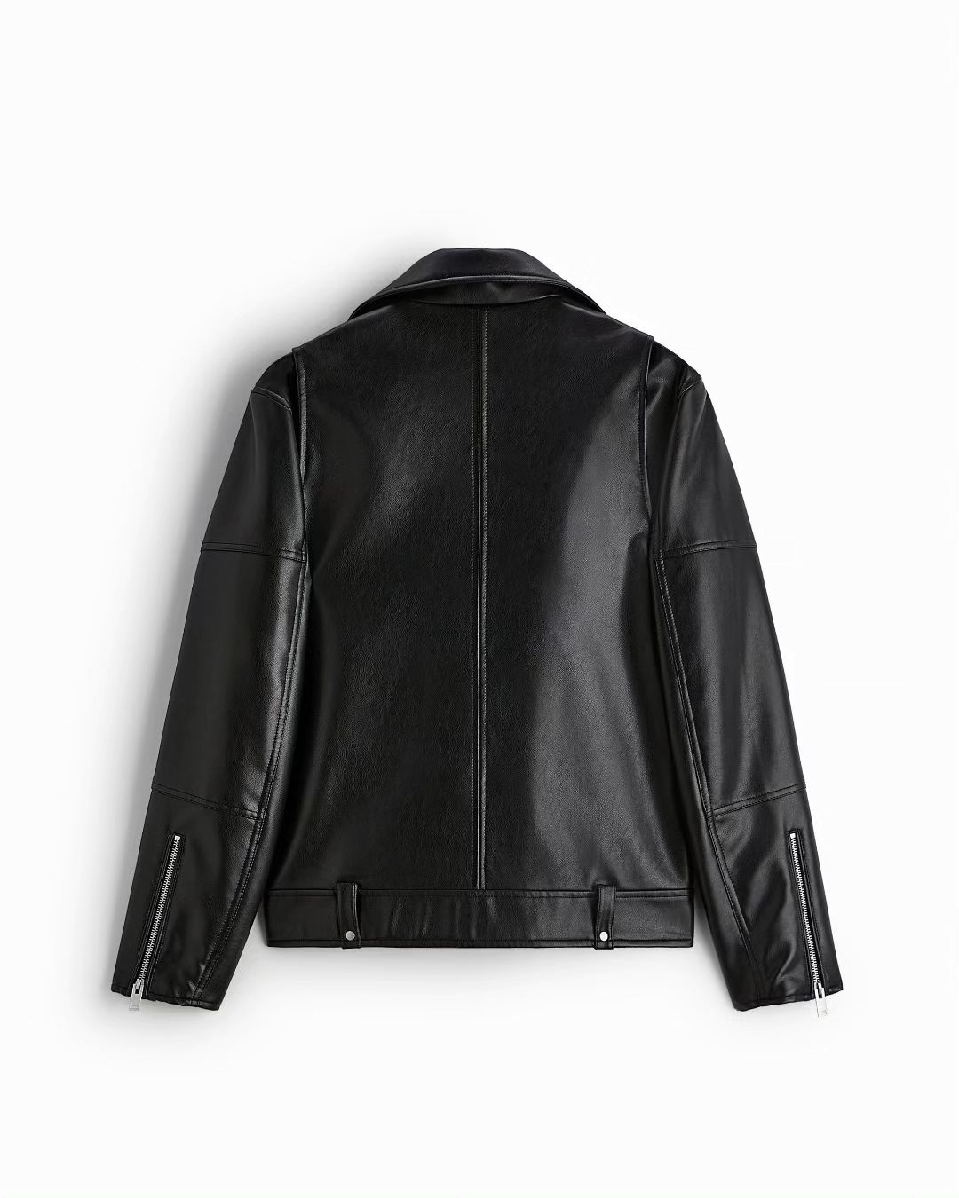 Chaqueta Clásica de Cuero con Solapa para Hombres®