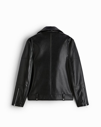 Chaqueta Clásica de Cuero con Solapa para Hombres®
