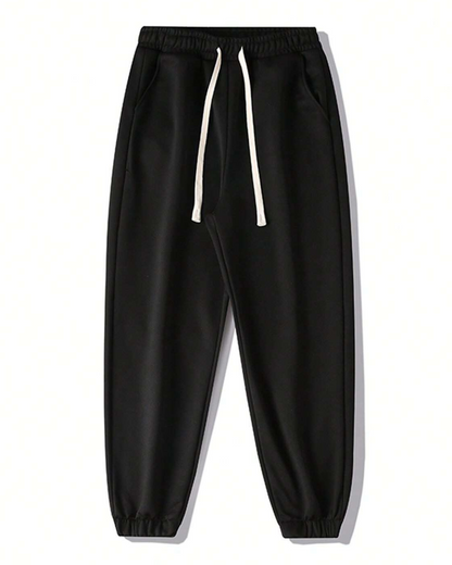 Pantalón de Tejido Polar para Hombre con Cintura Ajustable y Bolsillos Laterales