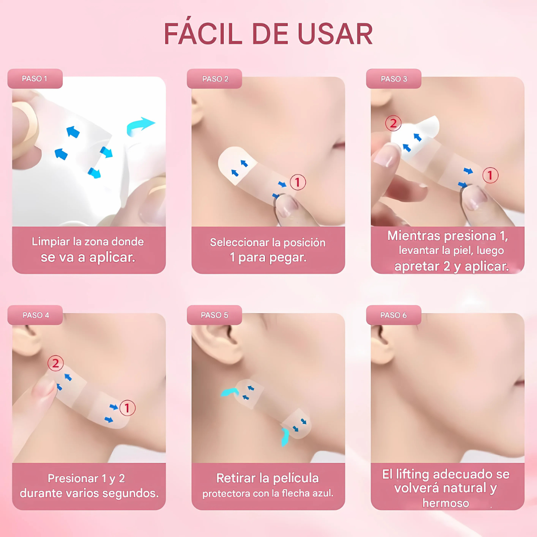 Cinta invisible para lifting facial (40 piezas)