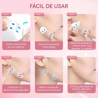 Cinta invisible para lifting facial (40 piezas)
