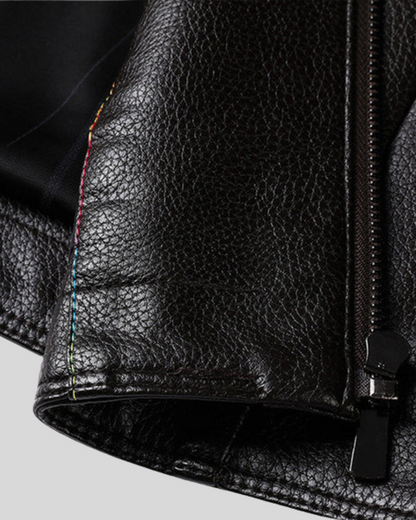 Chaqueta de Cuero Cálida para Hombre