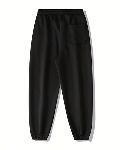 Pantalón de Tejido Polar para Hombre con Cintura Ajustable y Bolsillos Laterales