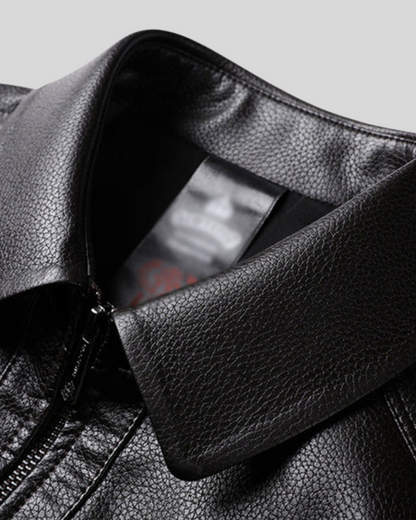 Chaqueta de Cuero Cálida para Hombre