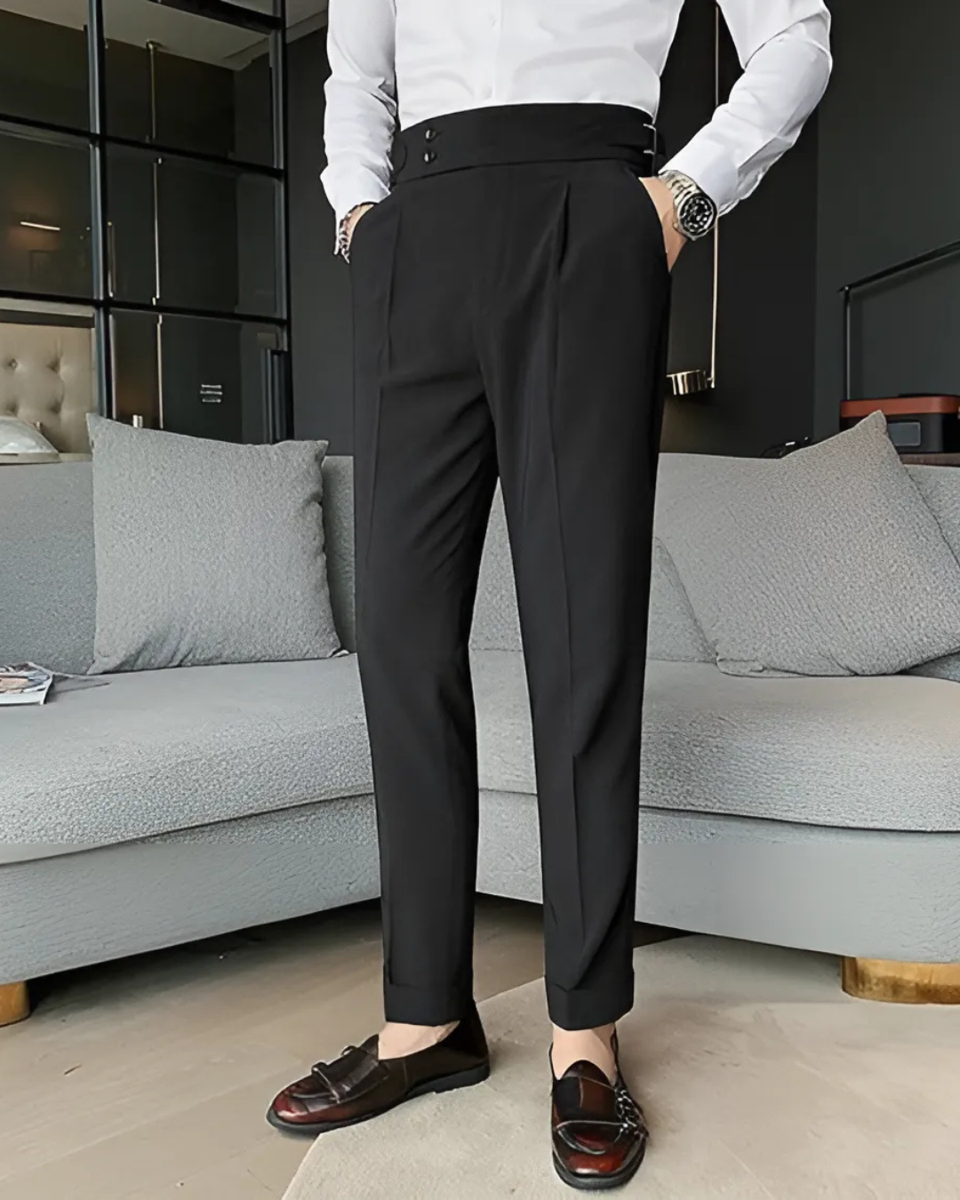 Pantalón Informal de Hombre en Colores Lisos