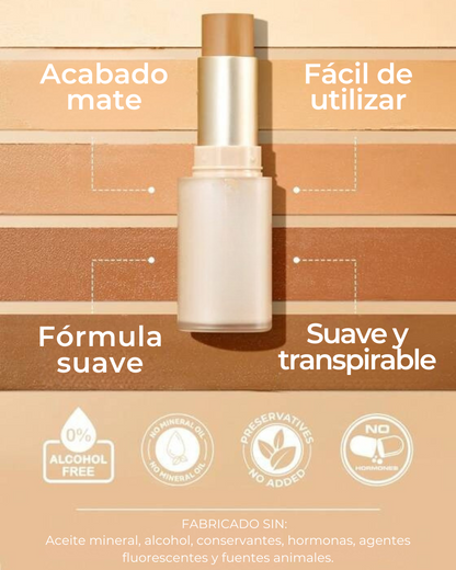 Base de Maquillaje Mate en Barra de Cobertura Total  (OFERTA 2X1)